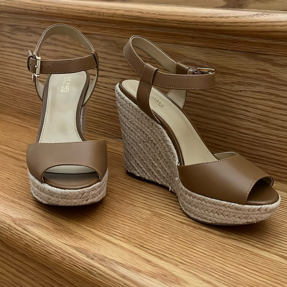MICHAEL Michael Kors Tan Wedge Sandals